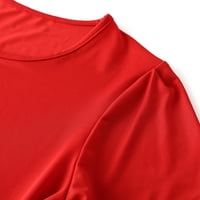 Ženska haljina, modna ženska seksi haljina s kratkim rukavima S cvjetnim printom na zadnjici u crvenoj boji u