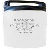 Havajski suvenir Kaanapali ugraviran u uncu, bijela izolirana boca za vodu s dvostrukom stijenkom od nehrđajućeg