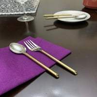 Vibhsa Golden Silverware Forks i Deserrt Spons Set
