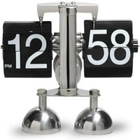 Retro Digital Flip Down Salt - Flip Clock Kvarc Pokret visoke točnosti retro stil nehrđajući čelik jednostavan