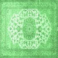 Tradicionalni unutarnji tepisi s pravokutnim medaljonom u smaragdno zelenoj boji, 2' 3'