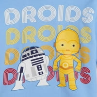 Ratovi zvijezda R2-D C-3PO Mali dječaci, luna pullover Hoodie, mali dijete