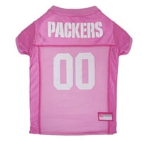 Kućni ljubimci Prvi NFL Green Bay Packers Pink Jersey za pse i mačke, licencirani nogometni dresovi - ekstra mali