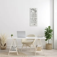 Stupell Industries Pravila života Motivirajući popis grafičke umjetničke galerije zamotana platna za tisak zidne