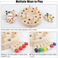 Drvena geobord i šahovska igra u boji s memorijom, grafička igračka za učenje matematike za djecu s kartama i