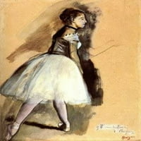 Plesačica u baletnom položaju Degas - platno ili umjetnost tiskanog zida