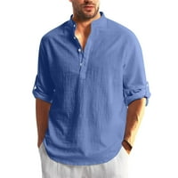 Corashan muški ljetni vrhovi dizajneri proljetni ljetni muški casual pamučni lane čvrste boje košulje dugih rukava