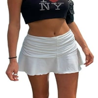 Ženska ležerna rastezljiva mini suknja s visokim strukom, kratka plisirana mini suknja za tenis A kroja