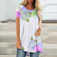 Majice za žene, majice, bluze, majice kratkih rukava, puloveri običnog kroja, majice s cvjetnim printom, bluze