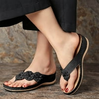 Ženske platforme klin jatke sandale casual tange klizači ljeto udobne bohemije ravne cipele