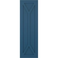 Ekena Millwork 18 W 30 H True Fit Pvc San Carlos Misijski stil Fiksni montirani blebeni, Sojourn Blue