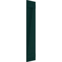 Ekena Millwork 3 4 W 43 H TRUE FIT PVC Dvije ploče pridružene ploče-n-batten kapke W z-bar, toplinska zelena