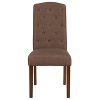 Flash Furniture Pk. Stolica za presvlačenje u smeđoj tkanini s hrpom
