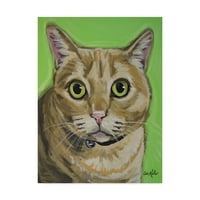 Likovna umjetnost s potpisom mačka Tabbi Riglie na platnu iz studija M. A.