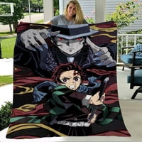 Anime plakat demon ubojice i baca modni krevet pokrivač lagano toplo za spavaće sofe dnevni boravak
