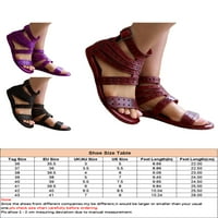 Ženske Ležerne lagane sandale s kopčama i naramenicama za gležnjeve, vanjske ravne cipele s otvorenim prstima
