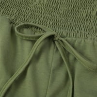 Odijelo za odijevanje žene ženski ležerni kombinezon s ramena čvrsta boja bez naramenica širokih nogu metvice