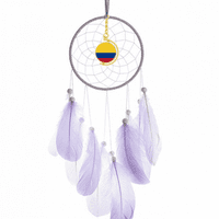 Nacionalna zastava Kolumbije, zemlja Južne Amerike, hvatač snova, zidni dekor od perja