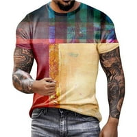Muške majice ljetni ležerni puloveri s okruglim vratom s printom od 3 A, sportske kratke hlače, majica s rukavima,