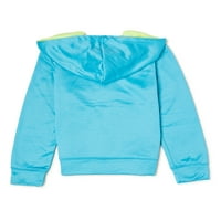 Performance Girls 'Girls Fleece Zip Up Hoodie i ColorbLocked Tomage Active Set, 2-komad