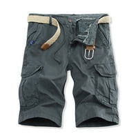 ; Muške teretne kratke hlače s džepovima za posao na plaži, Ležerne lagane teretne hlače na otvorenom, hlače u