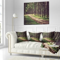 Šuma Vintage Style DesignArt s stazom - Moderni jastuk za bacanje šuma - 18x18