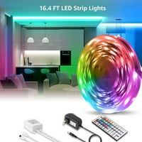 LED traka od 16,4 ft s IR kontrolerom koji mijenja boju vodootporne LED diode 12V napajanje s adapterom za sobu,