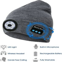 Kapa s kapuljačom s osvjetljenjem i rukavicama, nadograđena LED pletena kapa sa slušalicama i ugrađenim stereo