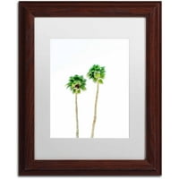 Zaštitni znak likovna umjetnost 'Palms 4' platnena umjetnost Ariane Moshayedi, bijela mat, drveni okvir