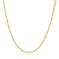 Ogrlica od lanca Figaro obložena 18-karatnim zlatom od 20