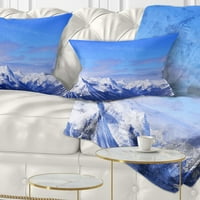 Designart Blue Winter planine - Pejzažni jastuk za bacanje fotografije - 12x20