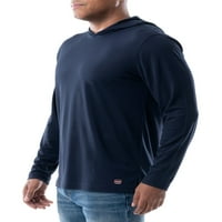 Wrangler radna odjeća muški dugi rukav upf sunčana košulja s hoodie, veličine s-3xl