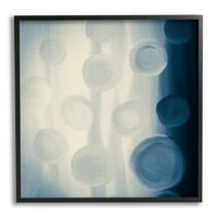 Stupell Industries Rich Blue Abstracts krugovi Moderni krugovi Dizajn uokvirene zidne umjetnosti, 30, dizajn Amy