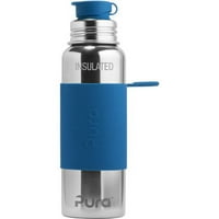 Vakuumski izolirana boca za vodu od nehrđajućeg čelika od 1 oz sa silikonskim sportskim poklopcem i rukavom