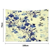 Tapiserija s cvjetnim cvjetnim uzorkom Od poliestera, izdržljiva svakodnevna ukrasna velika tapiserija za dnevnu