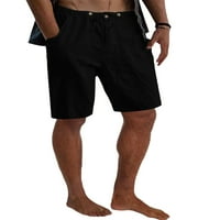 Muške jednobojne kratke hlače Plus veličine s više džepova, hlače do gležnja, Ležerne kratke hlače s elastičnim
