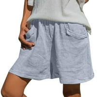 Eguiwyn Womens Summer Basic Labavi udobni kratki kratki hlači.