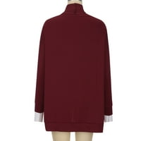 Time i TRU Zimski kaputi, jakne za žene, ženske modne modne, crvene, ženske solidne prednje srednje i duge bluze
