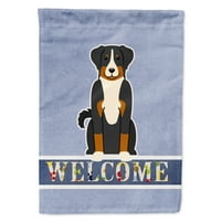 _5624 $ zastava dobrodošlice Appenzeller planinskog psa za vrt mala, višebojna