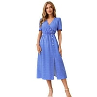 Plave haljine za žene Ljetne modne haljine veličine xl
