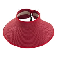 Šešir za plažu širokog oboda suncobran ženski slamnati šešir širokog smotanog vizira šešir s mašnom ulični šešir