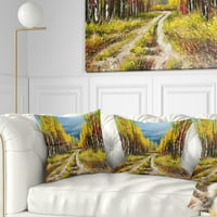 Dizajnerski jastuk s printom Zlatna jesen i krajolikom-18.18