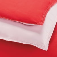 Crveni 3-dijelni reverzibilni set pokrivača od reciklirane posteljine od mikrovlakana, Ahl