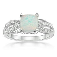 J Hart stvara prsten od čistog srebra s opalom i bijelim safirom