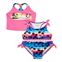 Kupaće kostime u kupaćim kostimima, Tankini Top i kupaće gaće, veličine 4-16 od 3 komada