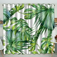 Tropsko lišće gusta džungla ručno oslikani banner ušice zatamnjene zavjese zatamnjene zavjese za sobu