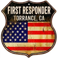 Prvi odgovor u Kaliforniji, SAD metalni znak vatrogasne policije 211110022165