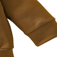 Majica s tiskanim slovima U donjem dijelu, široki pulover dugih rukava s okruglim vratom