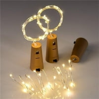 Vijenci za boce vina od pluta na baterije LED vijenci u obliku pluta od srebrne žice šareni vilinski mini vijenci