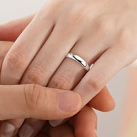 Simu luk od nehrđajućeg čelika glatko prsten za lice titanij čelični par prsten vjenčani bend Birthday Pokloni